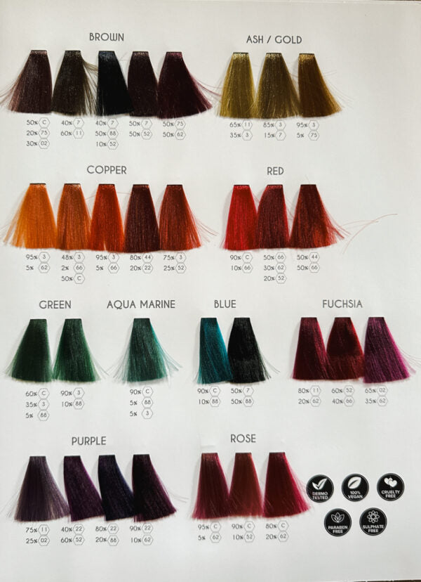 The Gems Collection Color Chart