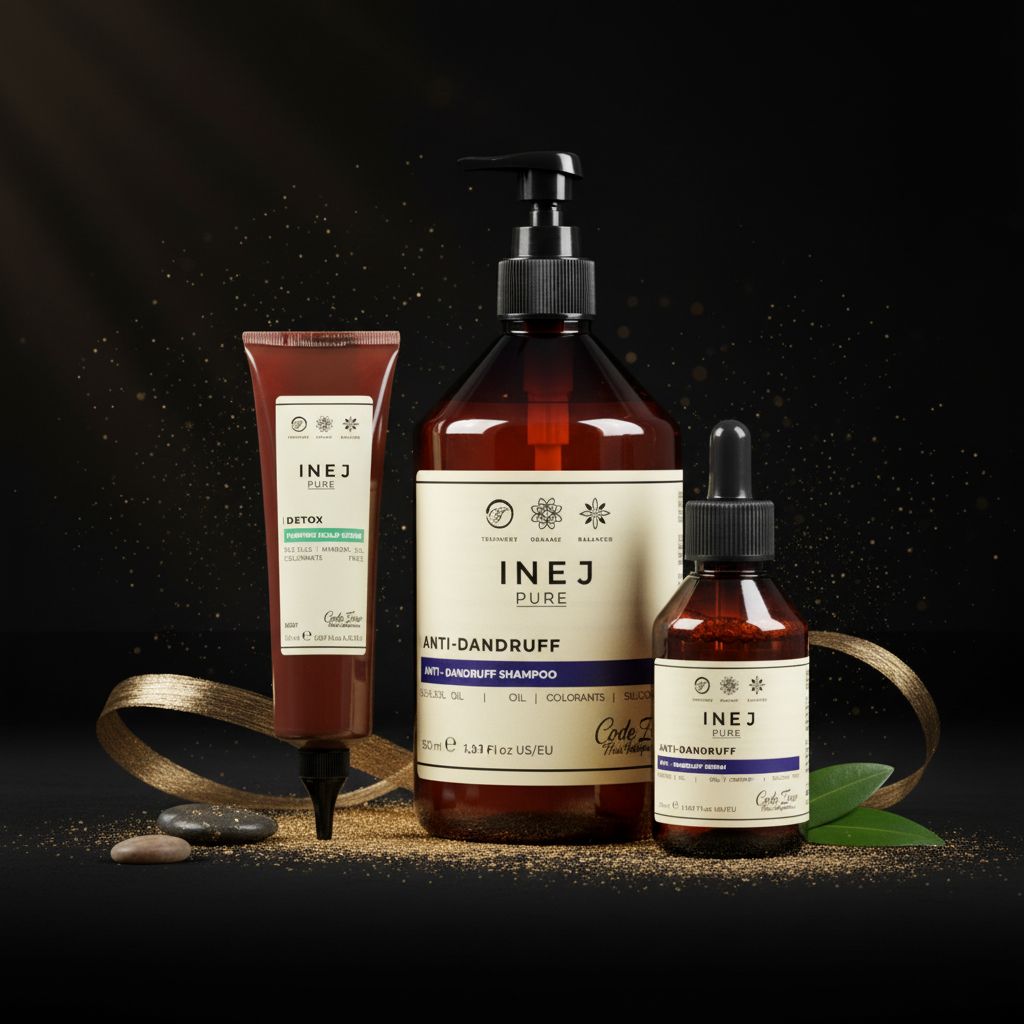 No More Dandruff Pakket – INEJ Detox, Anti-Dandruff Shampoo en Serum